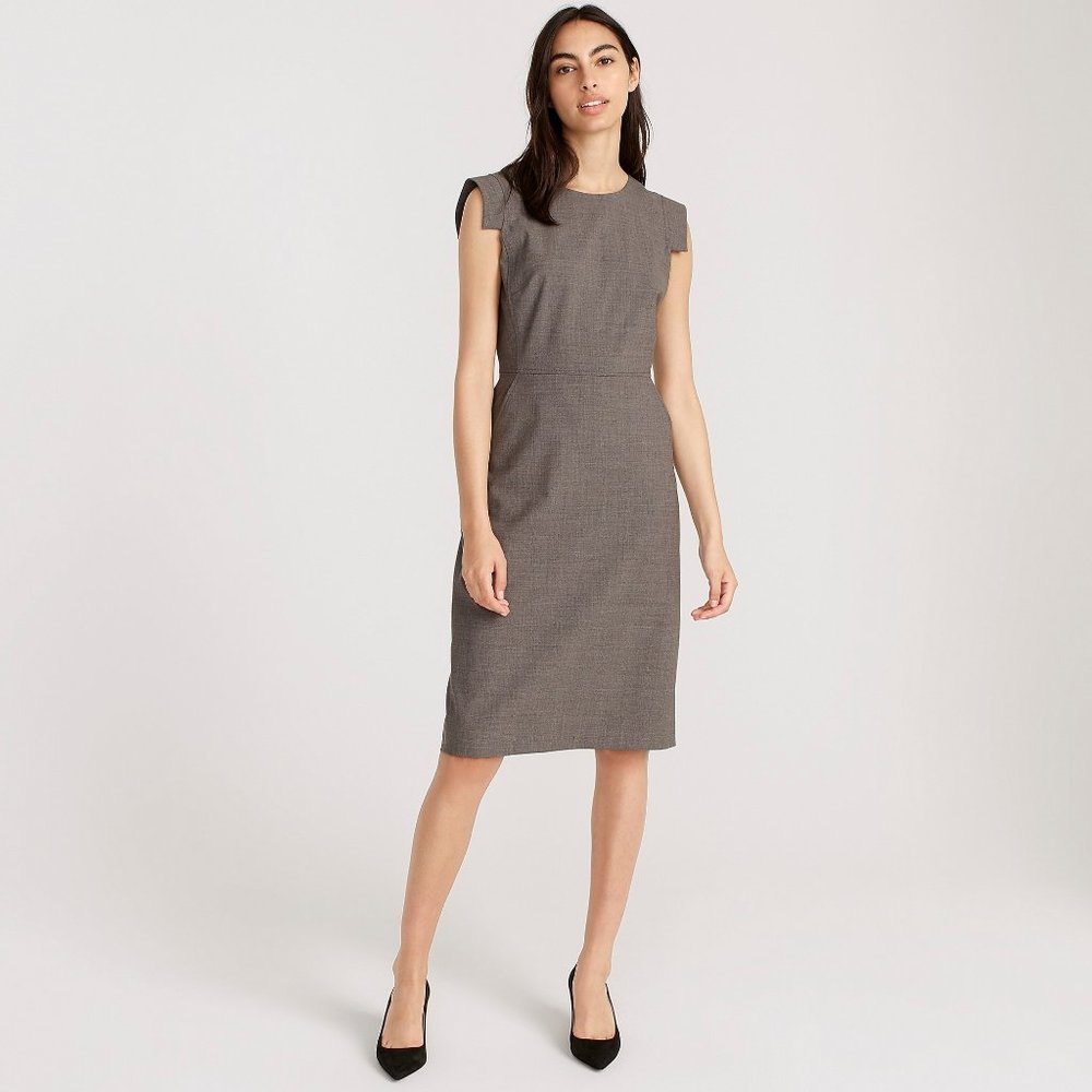 J. Crew 6 Petite Resume Dress Grey